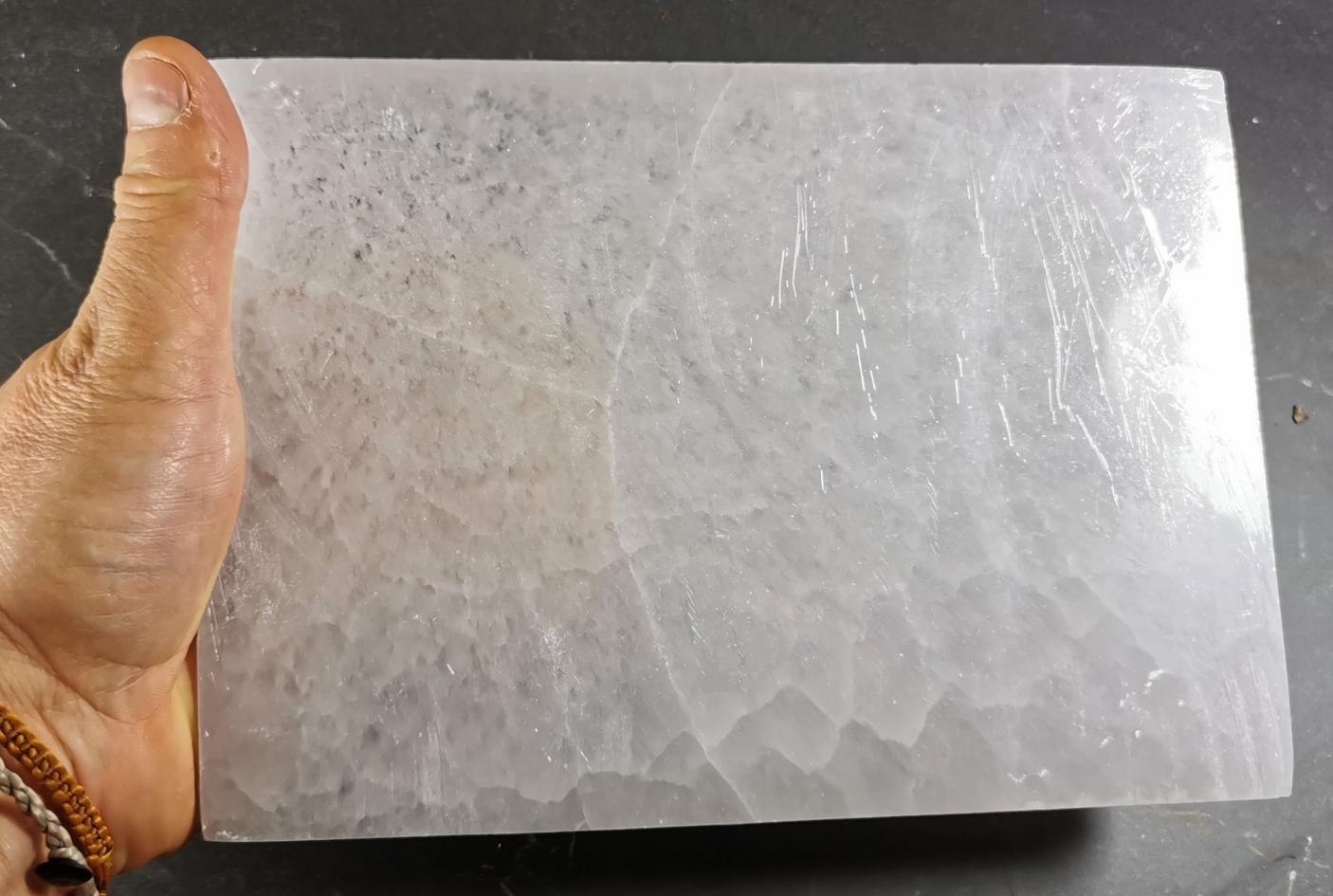 Selenit laddningsplatta (Selenite Charging Plate) - XL Storlek - ca. 12x20cm - 4
