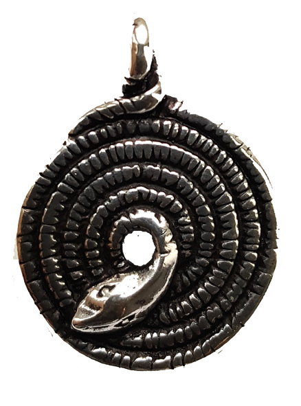Ormspiral Hänge i Silver