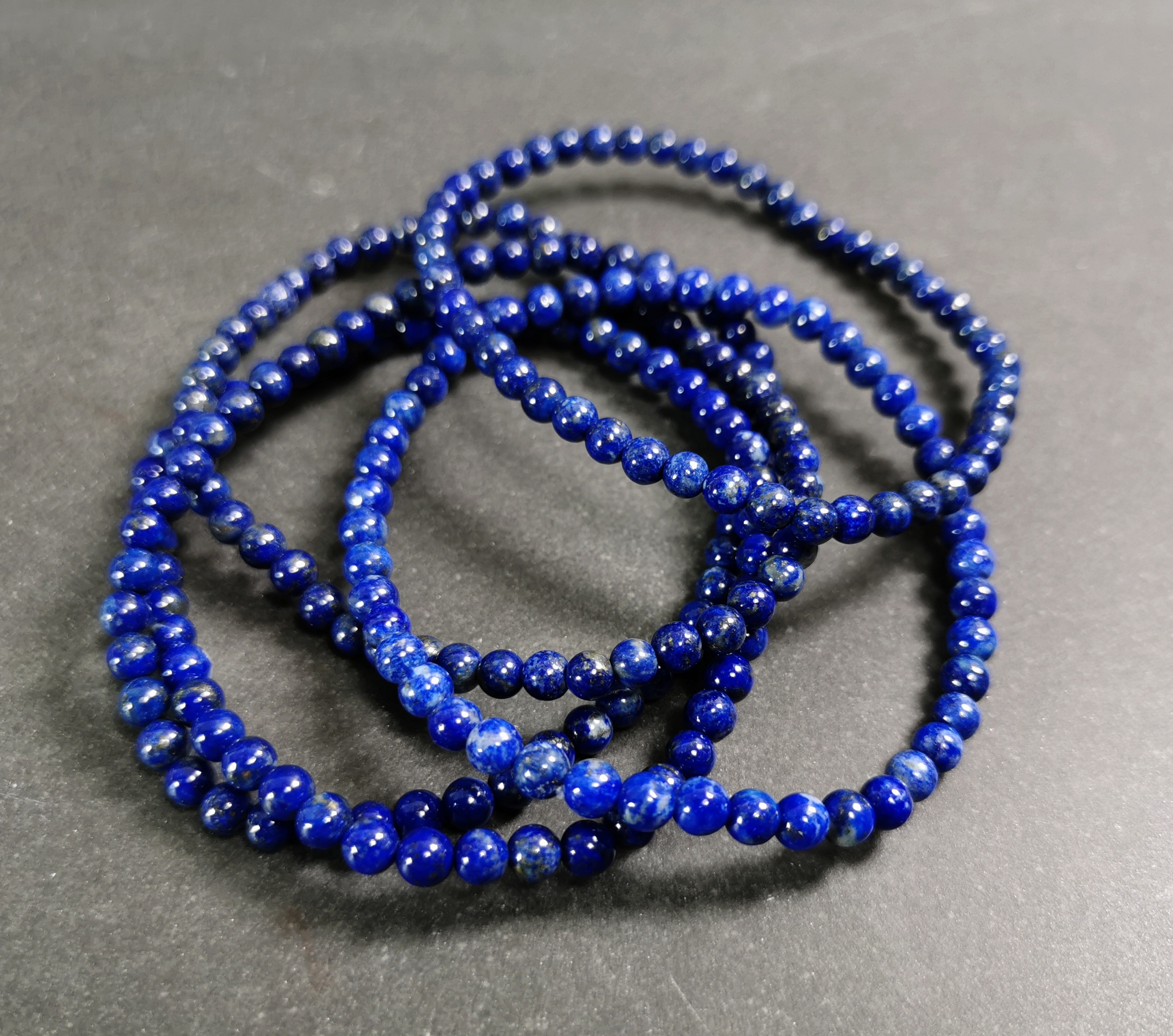Lapis Lazuli Armband  - 4mm Pärlor