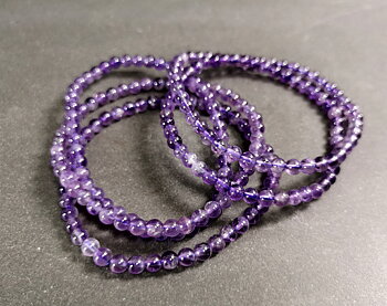 Ametist  Armband  - 4mm Pärlor - AA kvalitet från Brasilien
