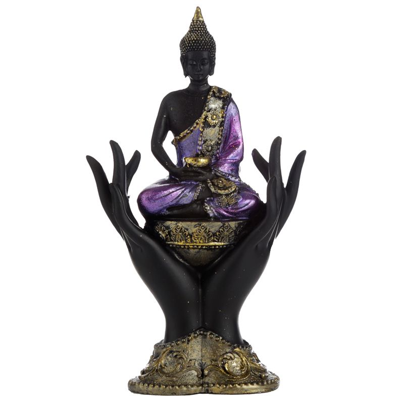 Mediterande Thai Buddha i händer