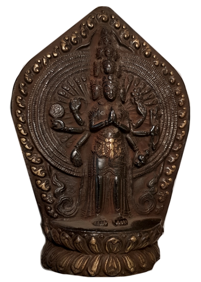 Durga Staty - Protector of Good - Staty i mässing  - 20cm