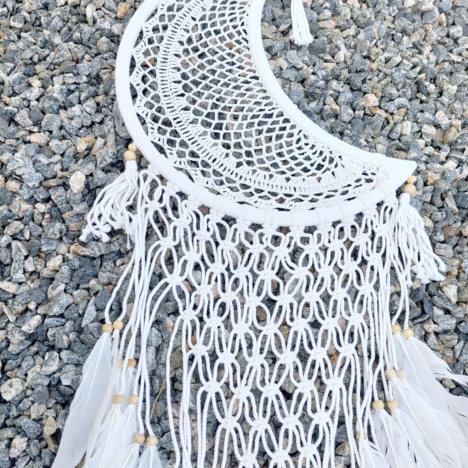  Drömfångare - Makramé Måne - 32 cm - 3