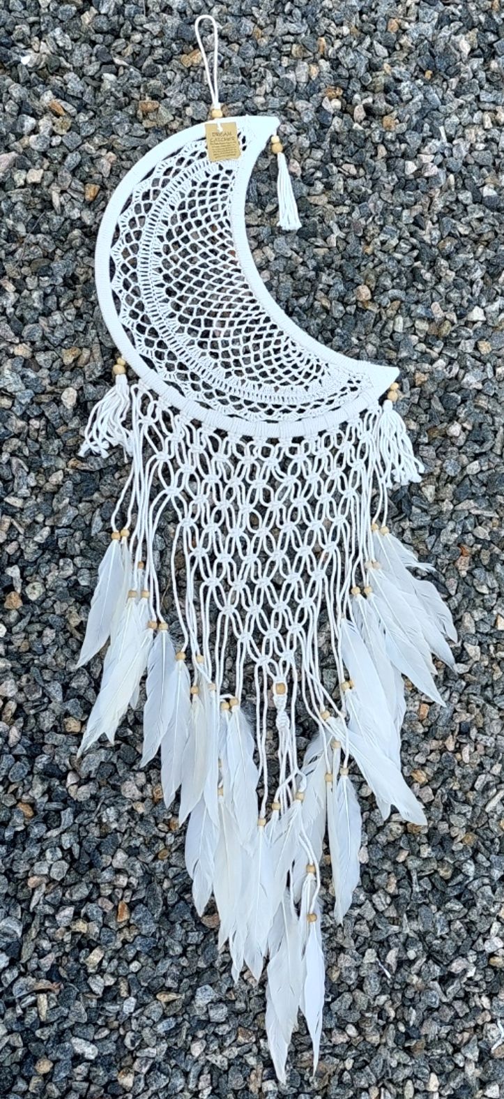  Drömfångare - Makramé Måne - 32 cm - 2