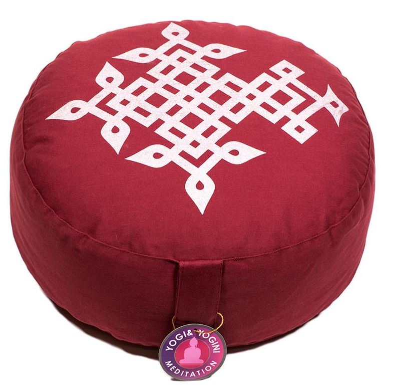 Meditationskudde -  Bordeaux Endless Knot