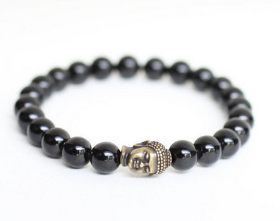 Buddha Armband - Svart Turmalin