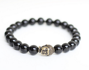 Buddha Armband - Svart Turmalin
