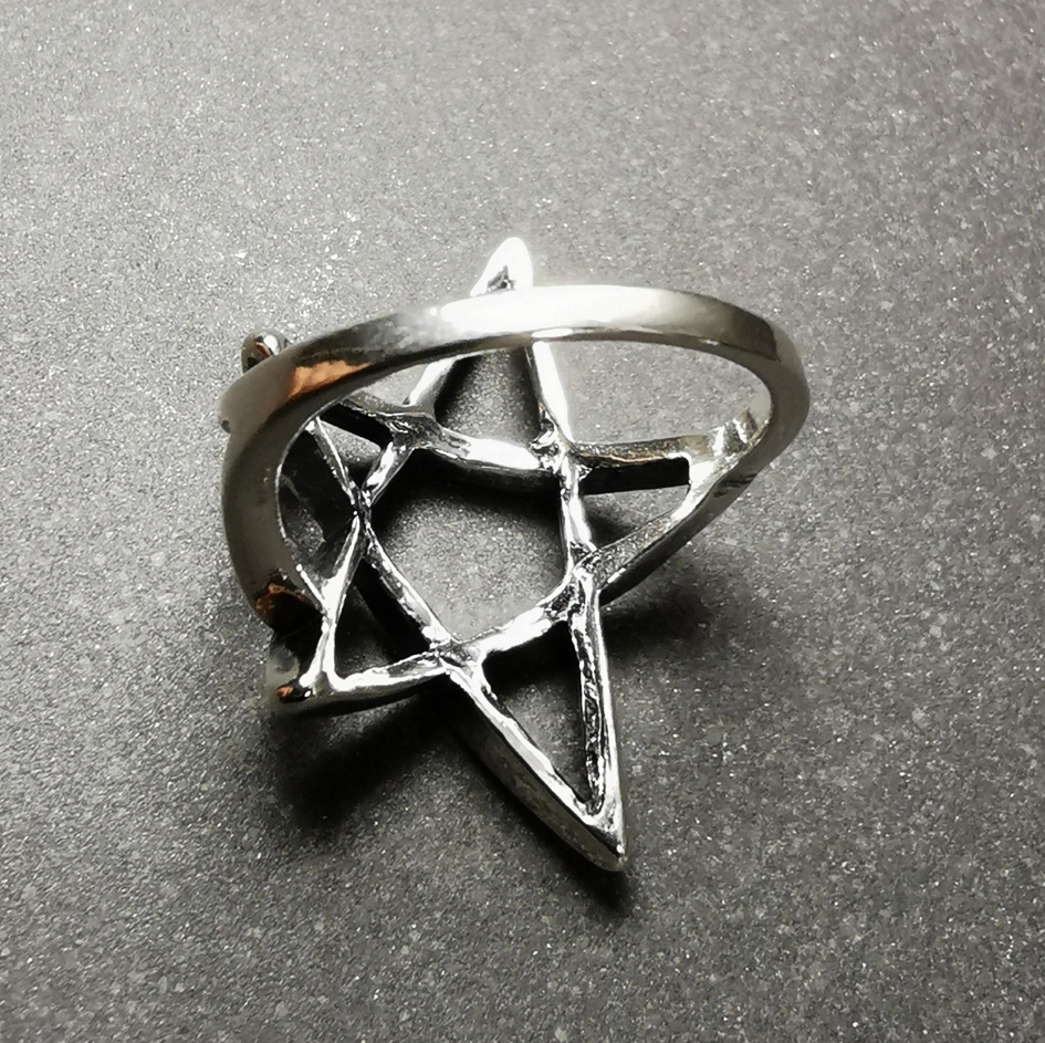 Pentagram Ring i Silver - 2