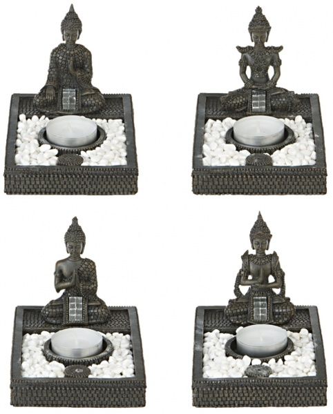 Thai Buddha värmeljushållare/Rökelsehållare - 3