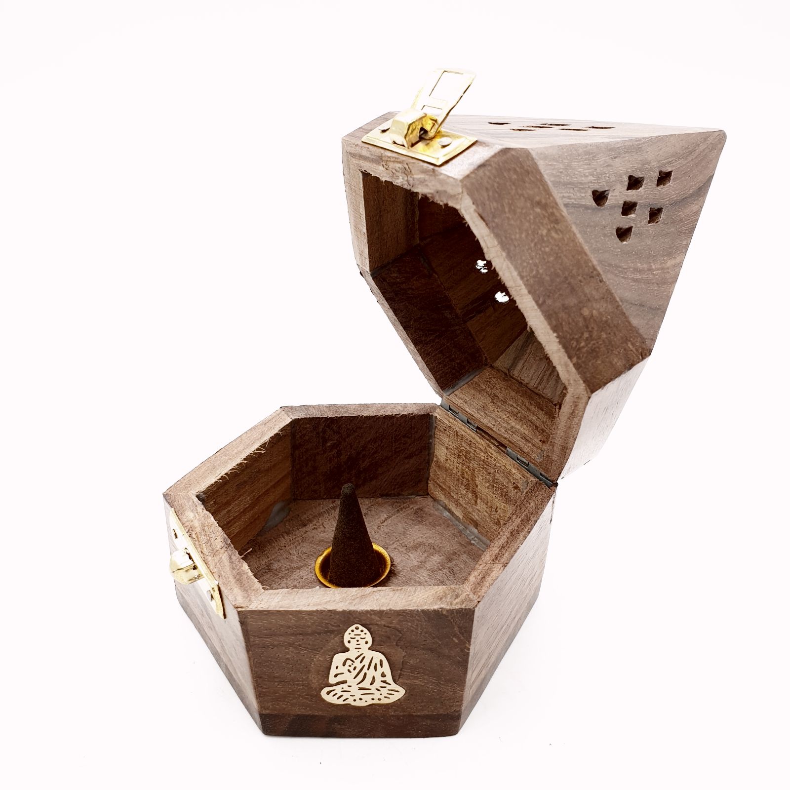 Kon Rökelsehållare Pyramid - Buddha /Yin Yang / Elefant