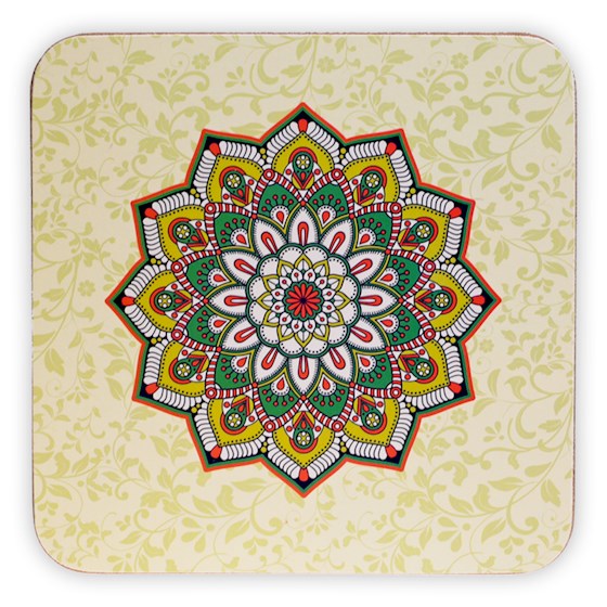 Grön Mandala Underlägg  - 2