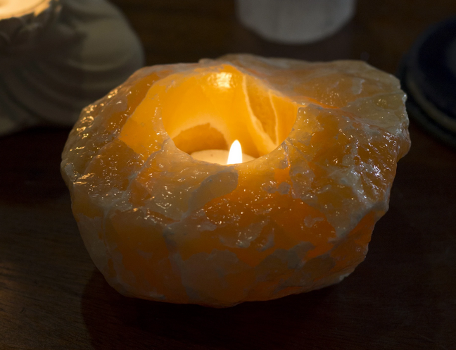 Orange Kalcit Ljuslykta - 2