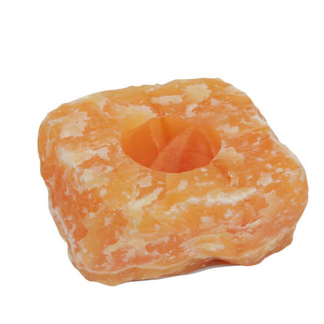 Orange Kalcit Ljuslykta