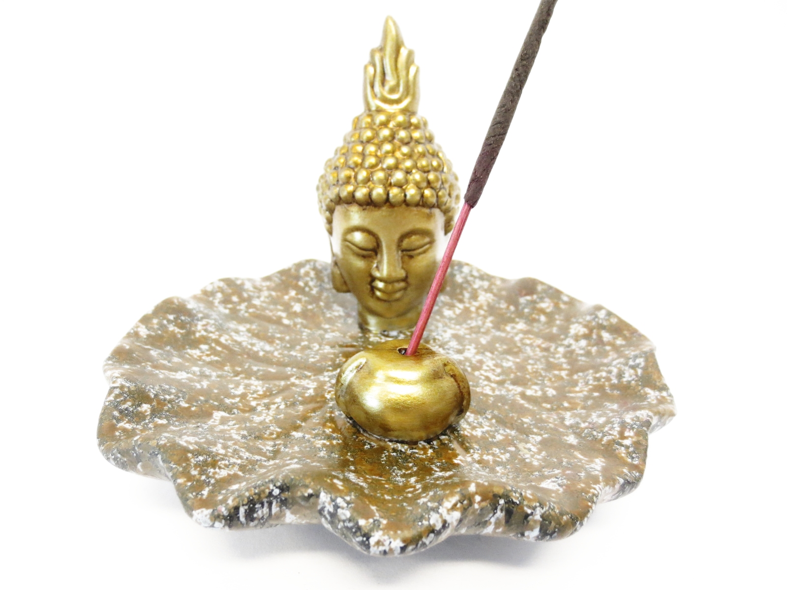 Guld Thai Buddha Rökelsebrännare i Keramik