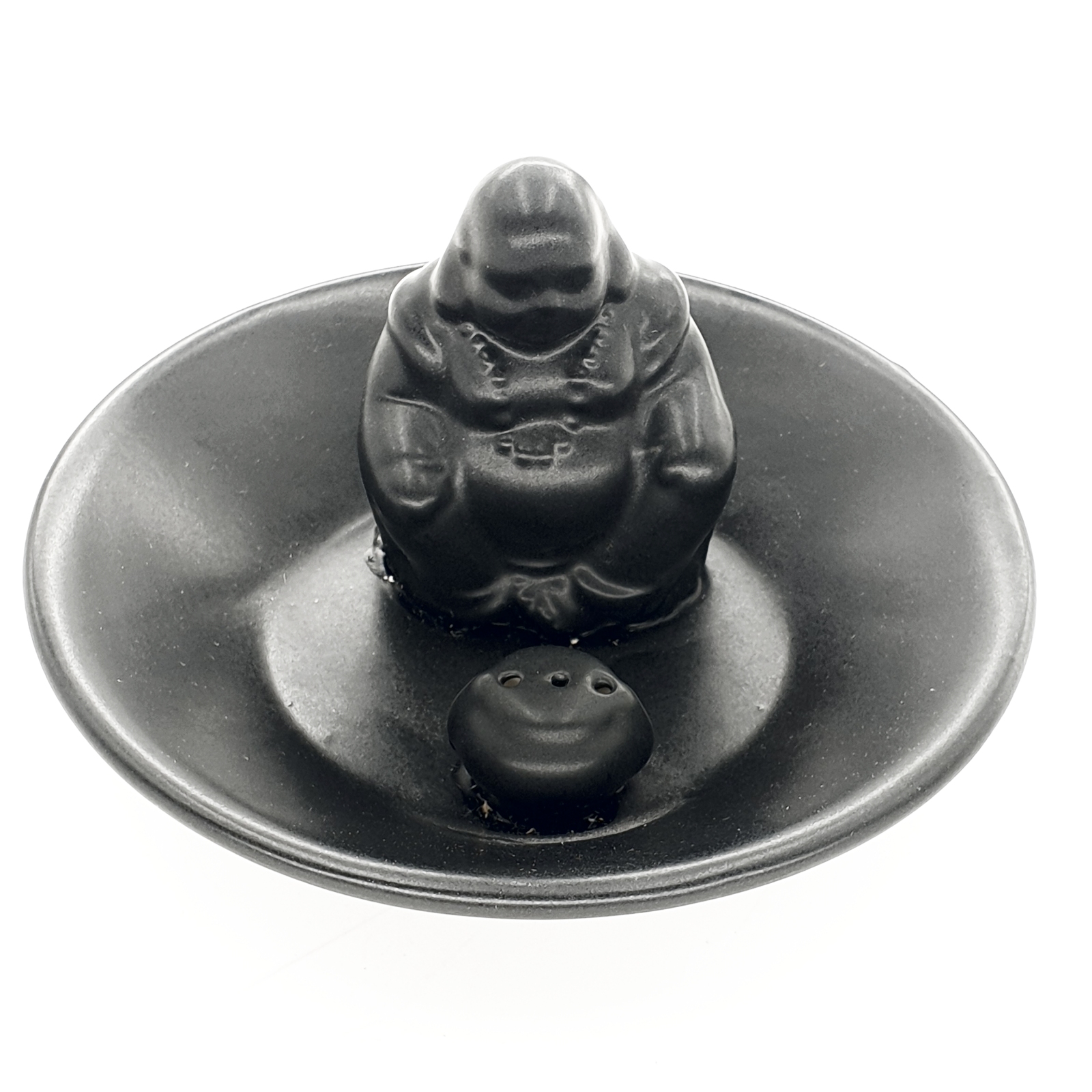 Svart matt Buddha Rökelsebrännare i Keramik