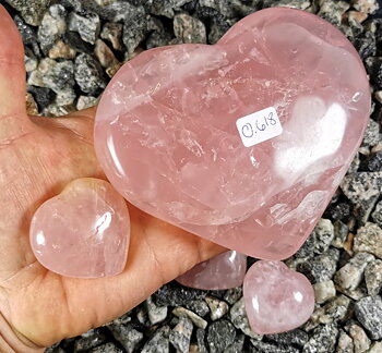 Madagaskar Rosenkvarts Hjärta , Stora 