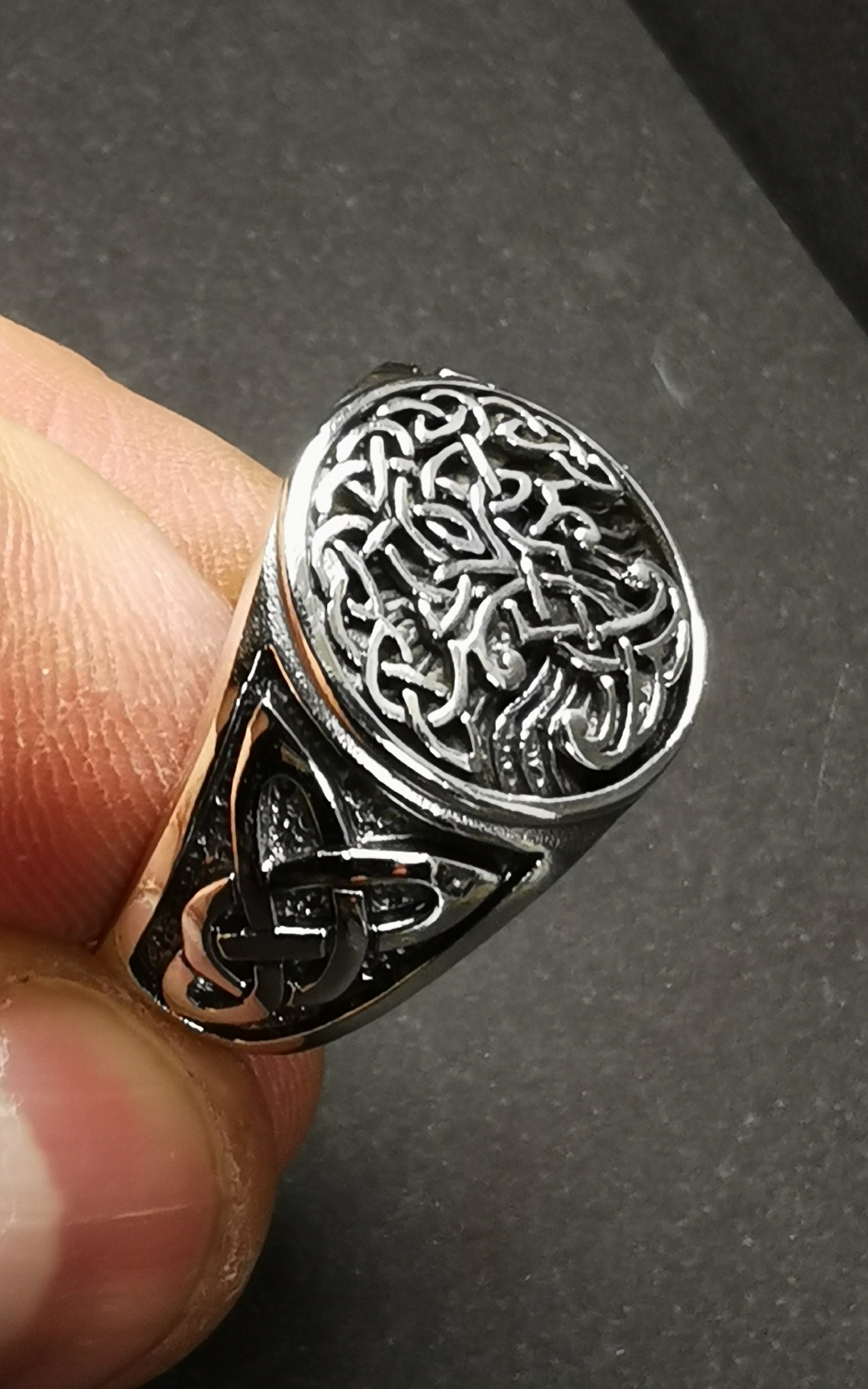 Keltisk Yggdrasil Ring i Silver  - 3