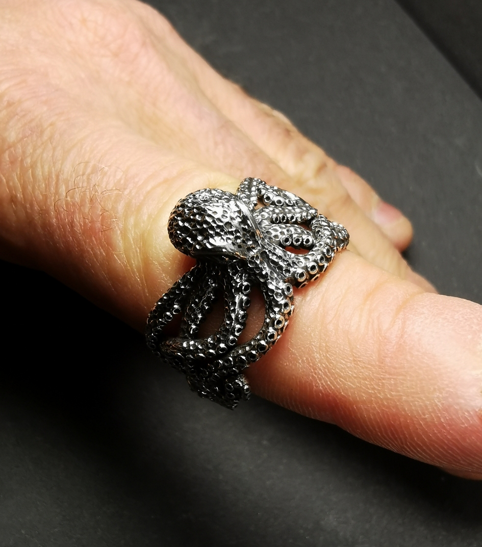 Kraken Ring i Silver  - 2