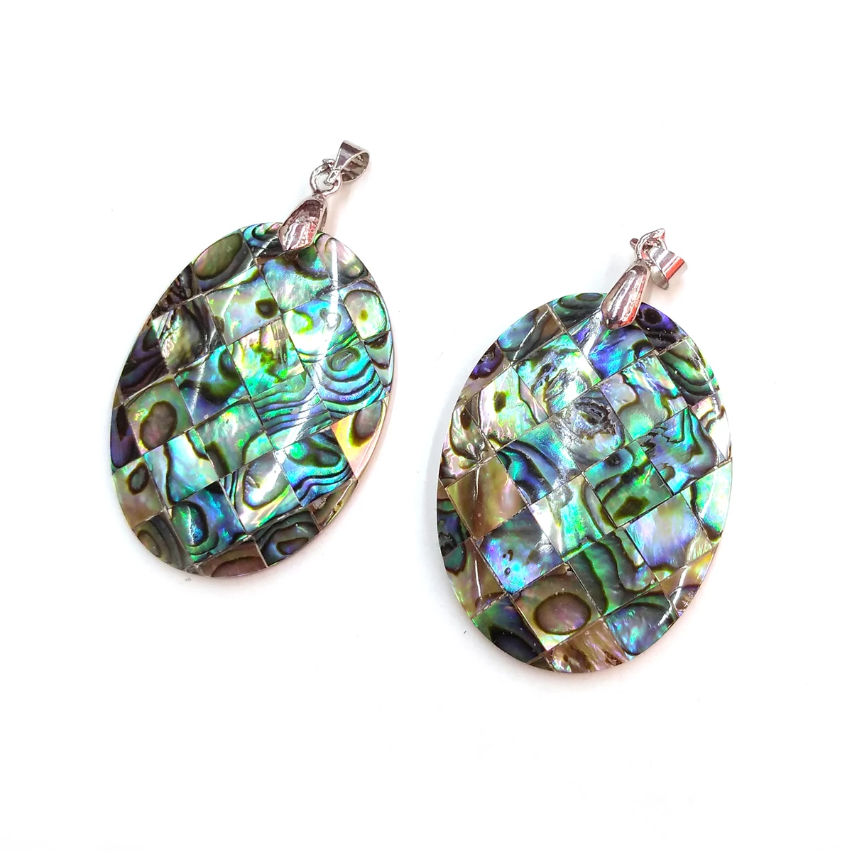 Abalone (Paua) Snäcka Hänge med Mosaik Mönster - 2