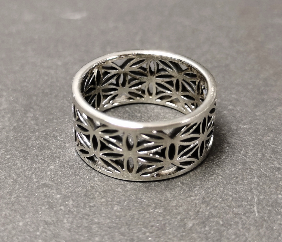 Seed of life Ring i Silver  - 3