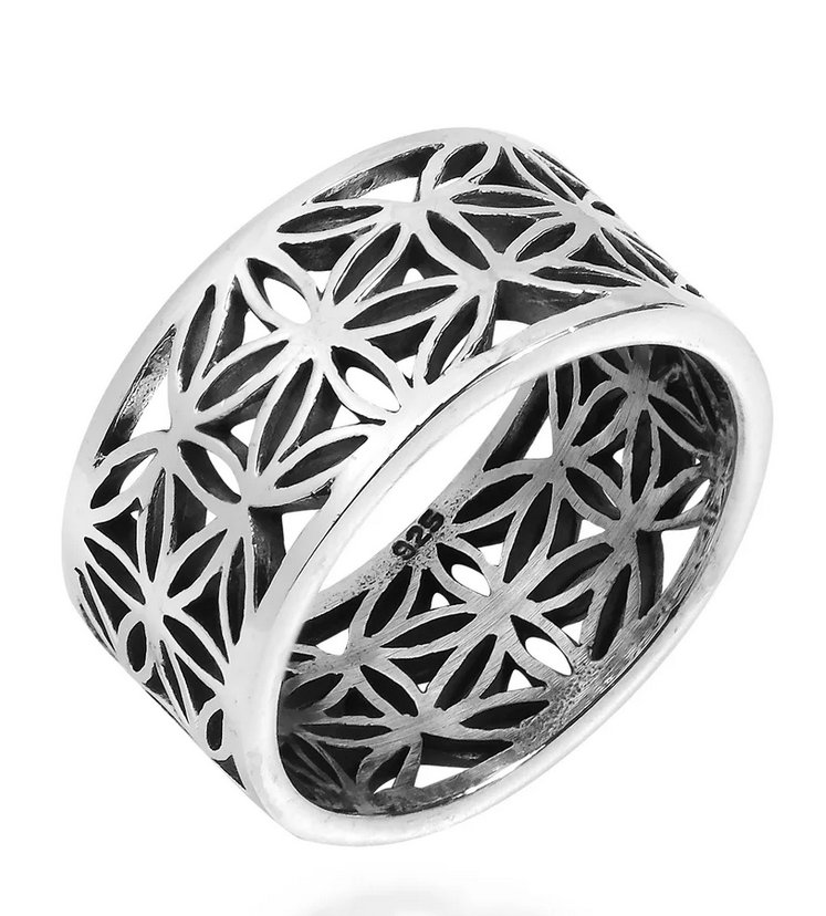Seed of life Ring i Silver 
