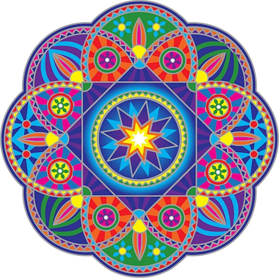 Klistermärke - Sunseal decal Sunburst Mandala