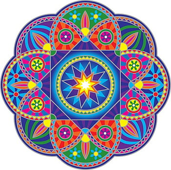 Klistermärke - Sunseal decal Sunburst Mandala