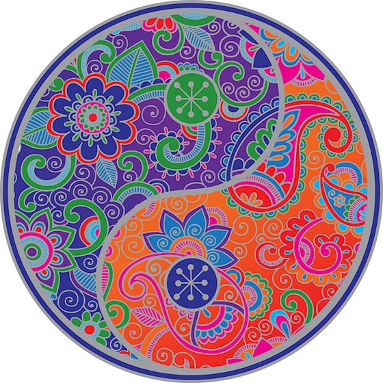 Klistermärke - Sunseal decal Yin Yang Mandala