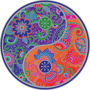 Klistermärke - Sunseal decal Yin Yang Mandala