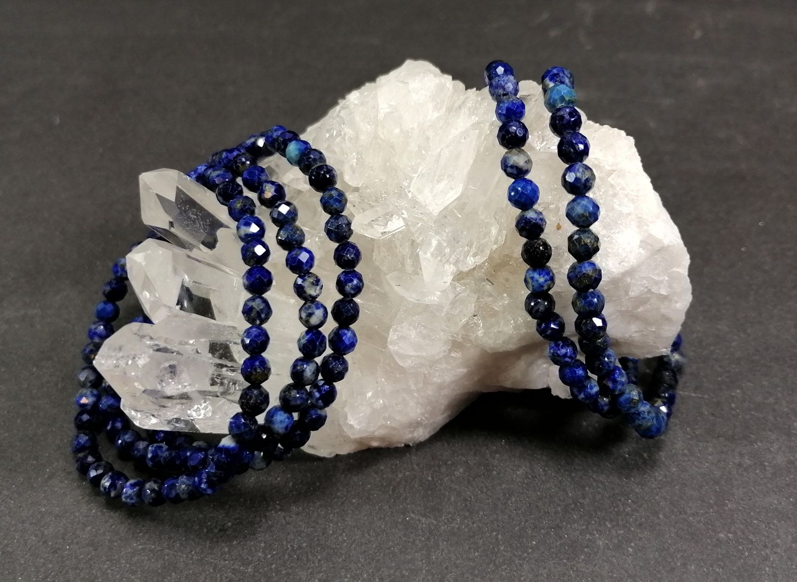 Fasettslipad Lapis Lazuli Armband - 5mm