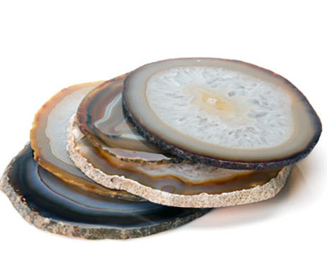 Agatskivor - Naturlig färg - 2