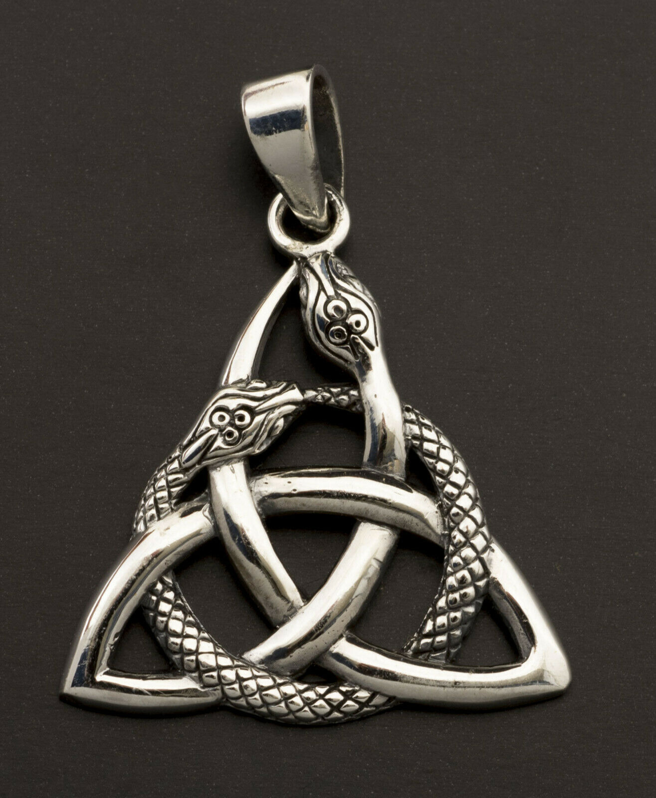 Ouroboros Keltiskt Triquetra  Hänge i Silver - 2
