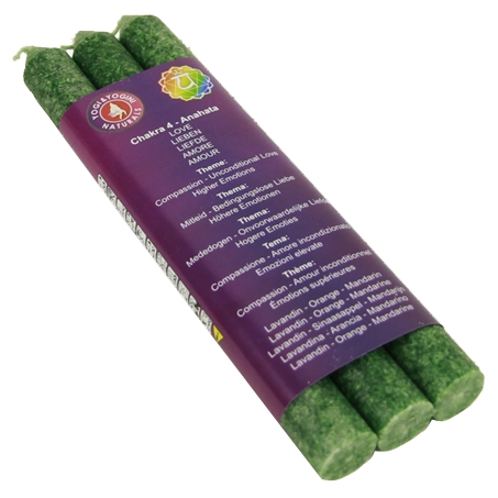 Chakra Doftljus - Anahata  - Grön - 3 st Paket
