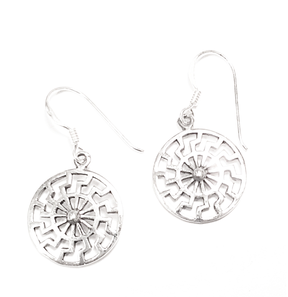 Aztec örhängen i silver  