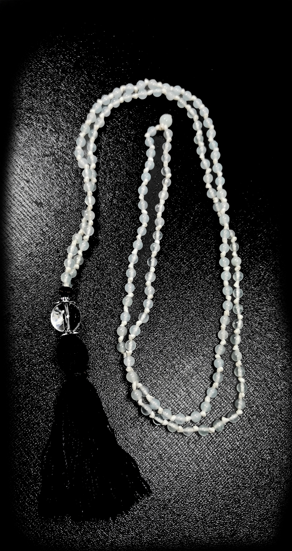 Akvamarin Mala  - 4mm Pärlor