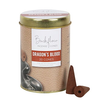 Backflow Jumbo Rökelsekoner i Burk - Dragon Blood