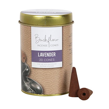 Backflow Jumbo Rökelsekoner i Burk - Lavendel