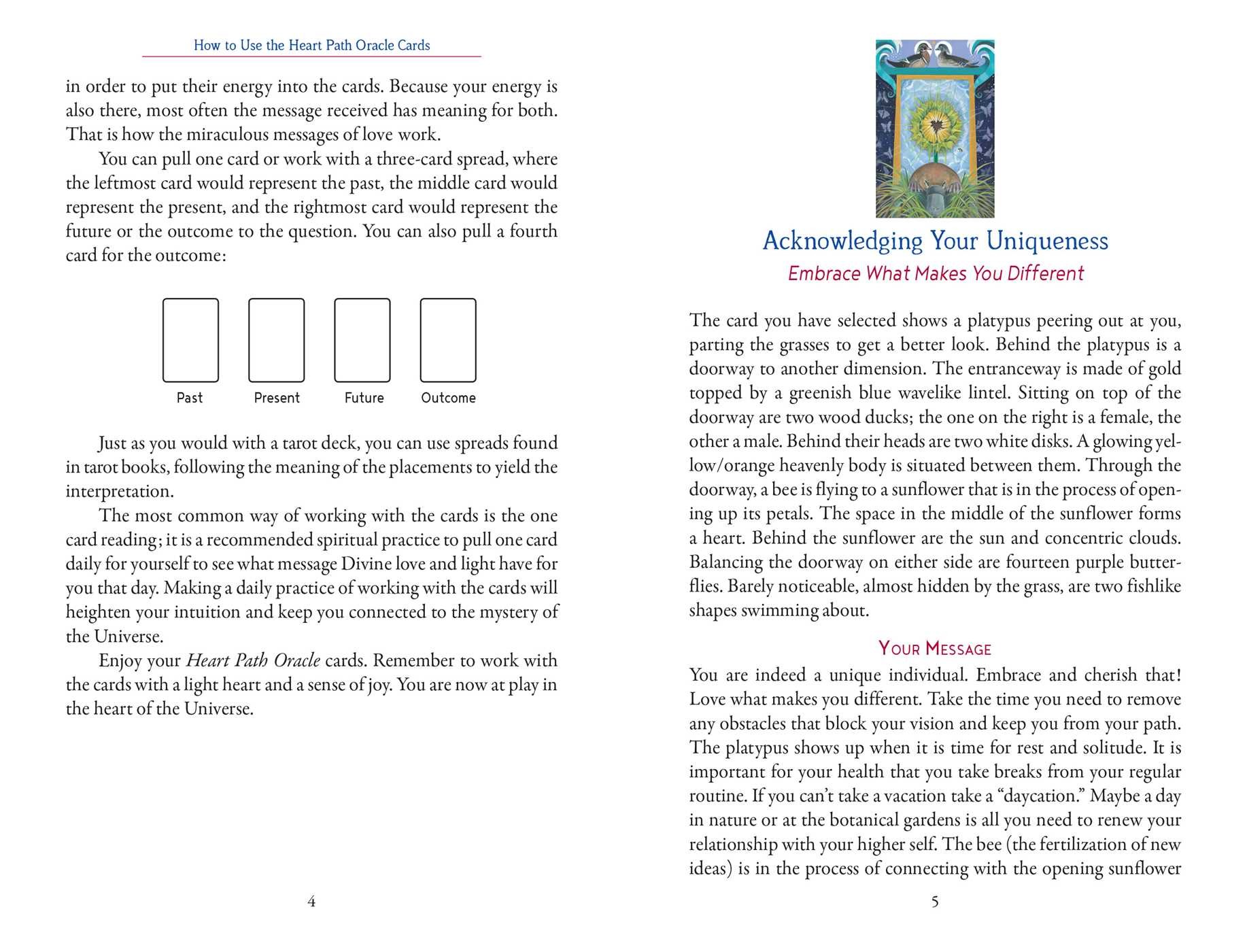 THE HEART PATH ORACLE CARDS WITH GUIDEBOOK  -  Miraculous Messages of Love ,  Nadine Gordon-Taylor  - 5