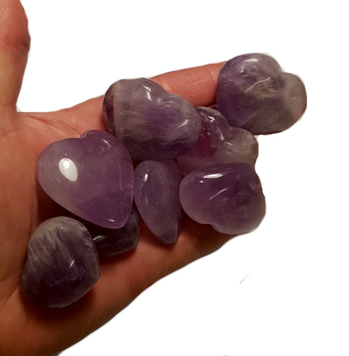 Ametisthjärta - handslipad från Magadaskar - 2