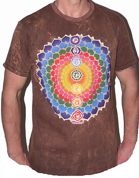 NO TIME T-shirt - Rainbow Blossom -Brun