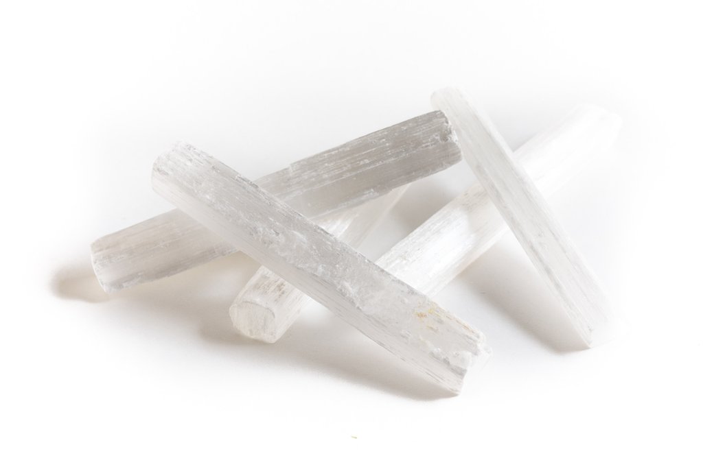 Selenit-Rå Stav - 10cm - 2