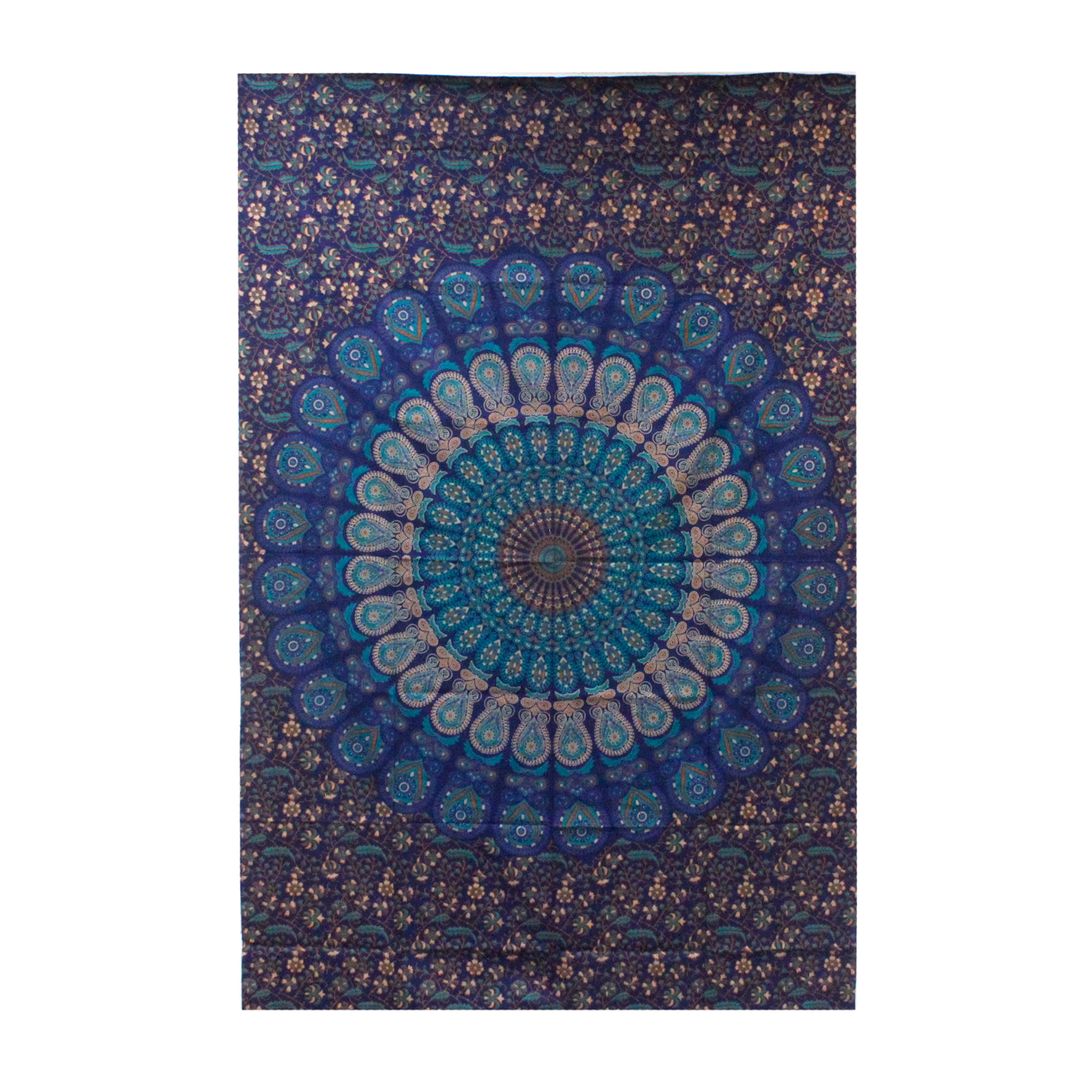 Väggbonad / Sängöverkast -  Blå Mandala - Singel (130cm)
