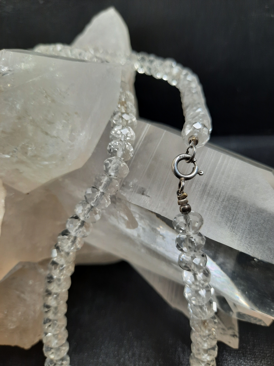 Fascetterade Bergkristall Pärla Halsband - 2