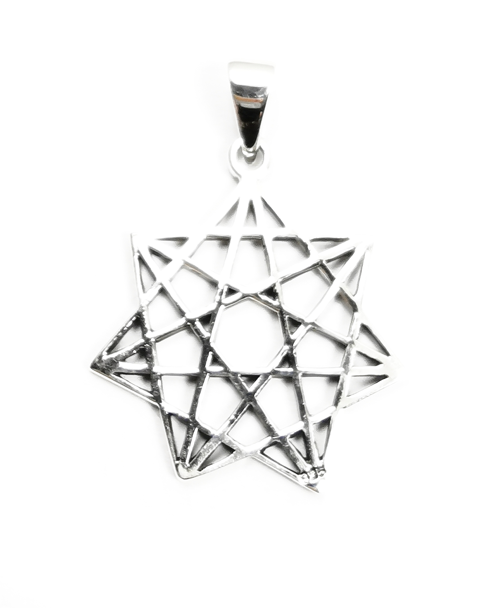 Heptagram Stjärna i  Silver - 35mm