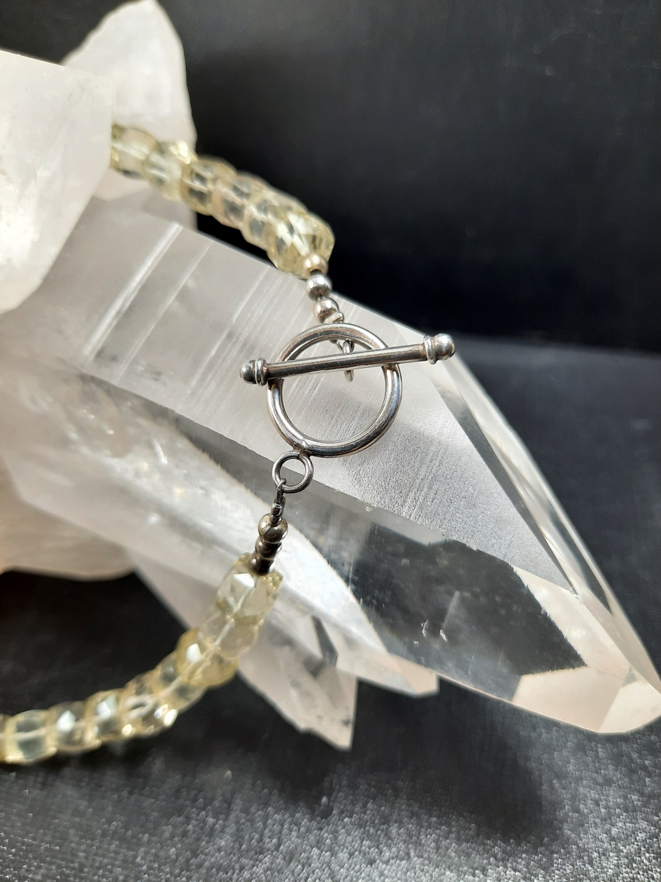 Citrin, Kubformade Pärlhalsband - 2