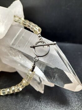 Citrin, Kubformade Pärlhalsband