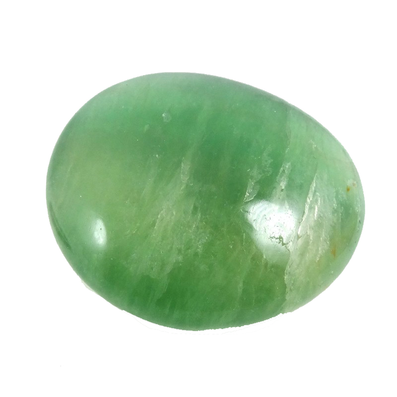 Pebbles "No Worry Stone" - Grön Fluorit AA kvalitet  - 2