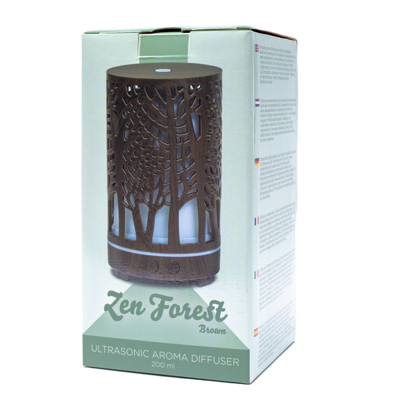 ultrasonic elektrisk diffuser luftfuktare zen forest 