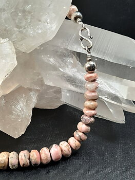 Rodokrosit, 10mm Pärlor - Halsband 