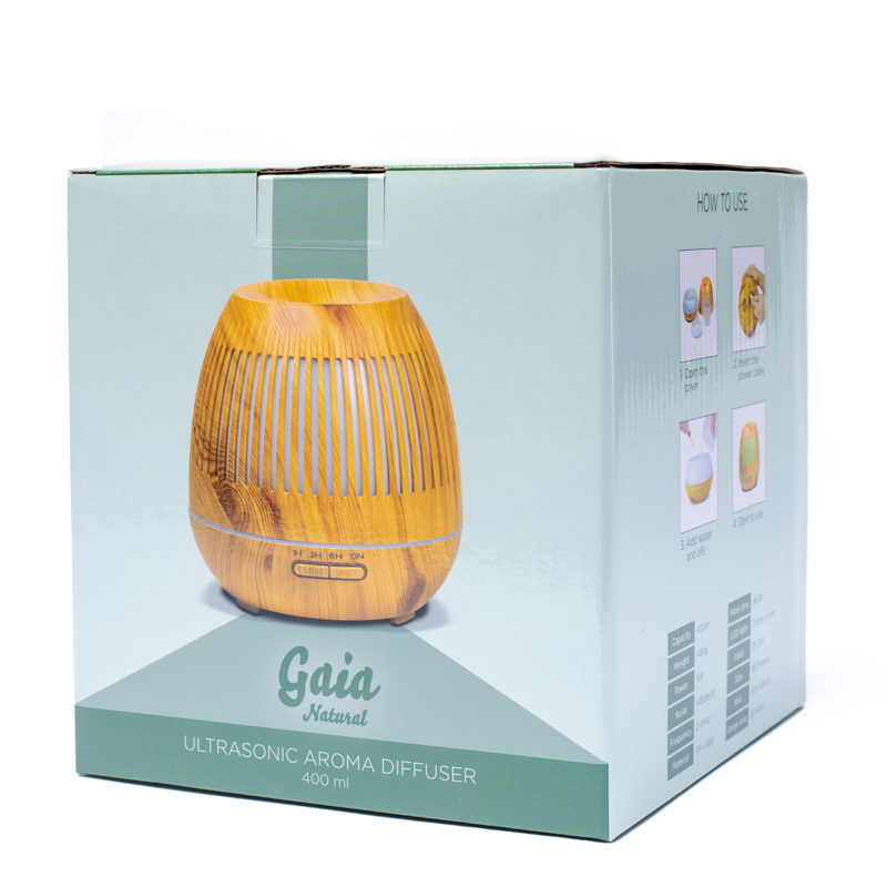 ultrasonic elektrisk diffuser gaia natural luftfuktare 